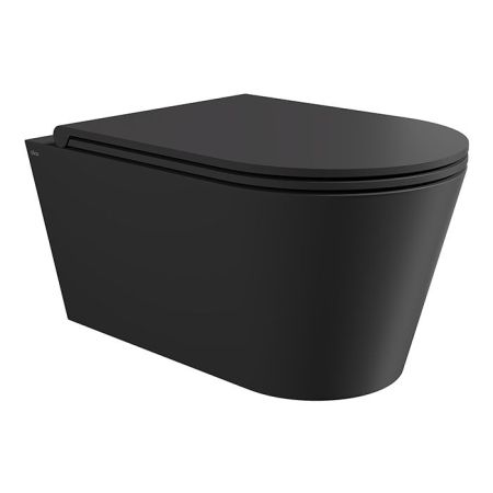 Унитаз, Alice, Hide, безободковый (с открытым смывным краем), тип установки-подвесной, ширина, мм-370, глубина, мм-570, высота, мм-345, форма чаши-овальная, выпуск-горизонтальный, материал-керамика, сиденье и крышка с микролифтом-в комплекте, вид грязеотт, артикул 31170108SET