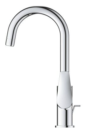 Смеситель для раковины GROHE BauEdge с ограничителем температуры и рычажным донным клапаном, размер L, хром (23760001) Смеситель для раковины GROHE BauEdge с ограничителем температуры и рычажным донным клапаном, размер L, хром (23760001)