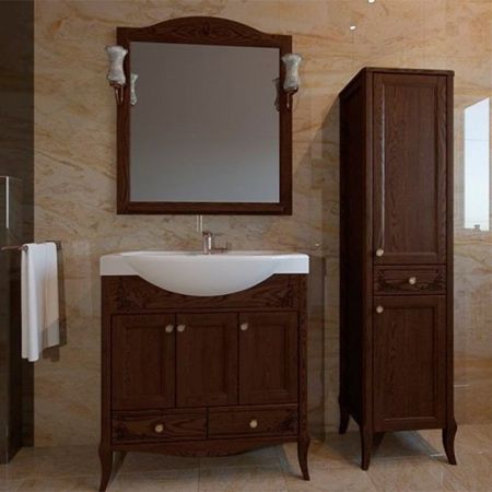 Тумба под раковину ASB-Woodline Салерно 65 Антикварный орех, артикул 9695