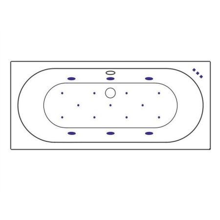 Ванна EXCELLENT Oceana 170x75 "RELAX" (золото), артикул WAEX.OCE17.RELAX.GL