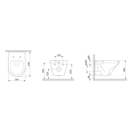 C501700WH Inspire подвесной унитаз FlashClean, артикул C501700WH