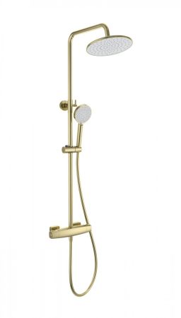 Душевая система с термостатом WONZON & WOGHAND NEO, Брашированное золото (WW-B3035-A-BG), артикул WW-B3035-A-BG