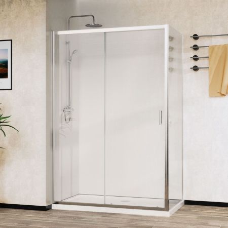 Душевой уголок City VSR-5CT9012CL, 1200*900, хром, стекло прозрачное, артикул VSR-5CT9012CL