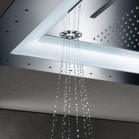 Потолочный душ GROHE AquaSymphony с 6+ режимами струи и подсветкой, хром (26373001)