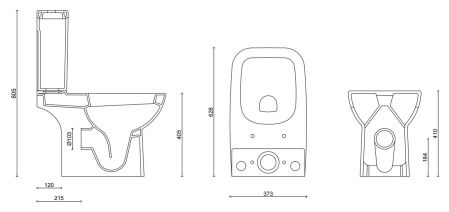 Унитаз компакт GURAL Mare с Soft Close MA04KLZ00&MA02RZV00