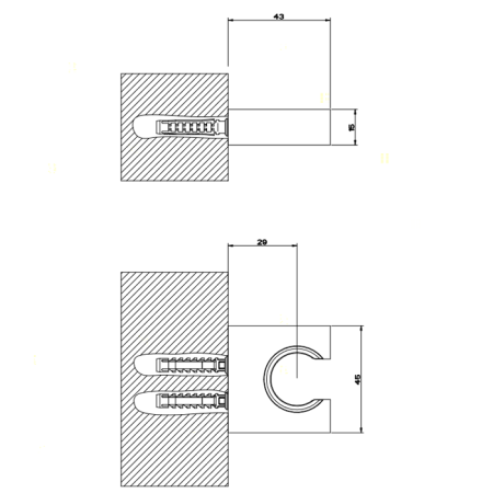 Gessi Rettangolo Держатель неподвижный для душевой лейки, цвет: хром, артикул 20157#031