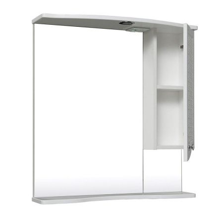 Зеркало со шкафом Runo Милано 75 4620750026554 с подсветкой Белое
