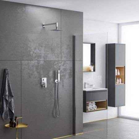 Шкаф-пенал EXCELLENT Tuto 40 см (серый/дуб), артикул MLEX.0201.400.GRBL