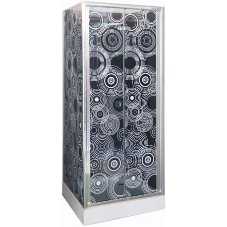 Душевой уголок Cerutti SPA ZQD91 90х90 профиль Хром стекло тонированное с рисунком, артикул 6789
