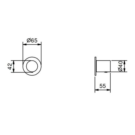 Вентиль, Fantini, Nostromo, тип вентиля-запорный, 3/4", тип установки-настенный встраиваемый, внутренняя часть-необходимо заказать, цвет-хром, артикул 87 02 G591B