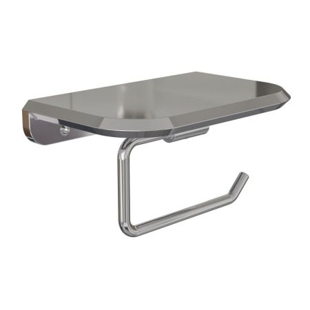 Держатель для туалетной бумаги с полочкой Knotlor PH103C, хром, артикул PH103C