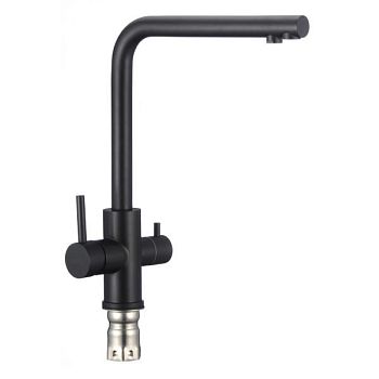 Смеситель для кухни с подключением к фильтру Fmark FS0962H, черный