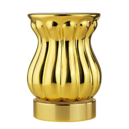 OLIVIA Стакан настольный, керамика золото/золото, артикул 24656