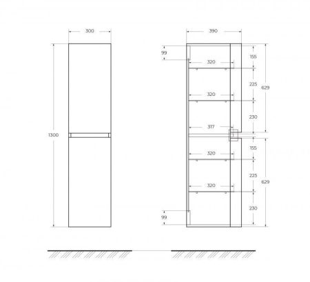 Мебель для ванной CEZARES VAGUE 104, артикул 54906