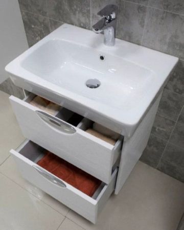 Тумба под раковину Акватон Сильва 50 подвесная 1A211701SIW50 Дуб макиато, артикул 1A211701SIW50