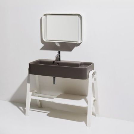 SIMAS HOP  Раковина чаша подвесная 100x50xh18 см, без отв. для смесителя,  цвет MOKA MATT