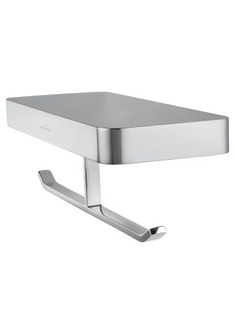 Двойной держатель для туалетной бумаги с полкой WONZON & WOGHAND LOTTE, Хром (WW-8356)