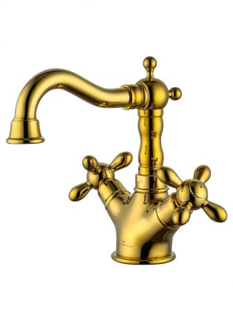 Смеситель для раковины WONZON & WOGHAND RETRO, Глянцевое золото (WW-88139020-PG), артикул WW-88139020-PG