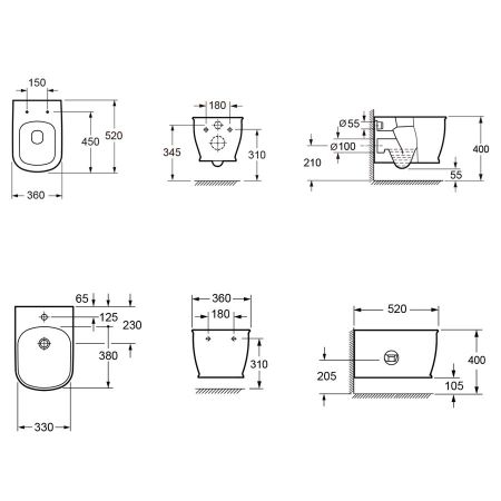 Комплект 2 в 1 Lavinia Boho Bell Pro Rimless 21031001, артикул 21031001
