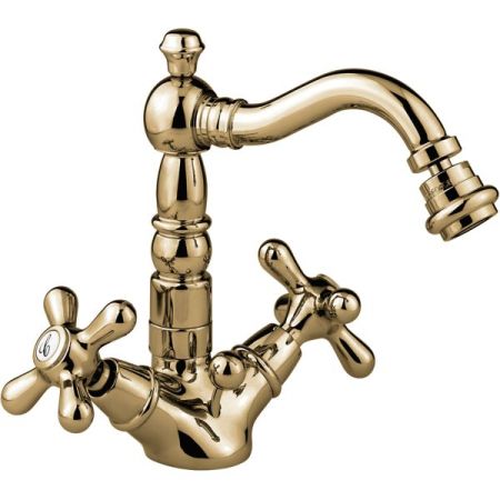 Emmevi Deco Old, двухвентильный смеситель для биде с донным клапаном, цвет бронза