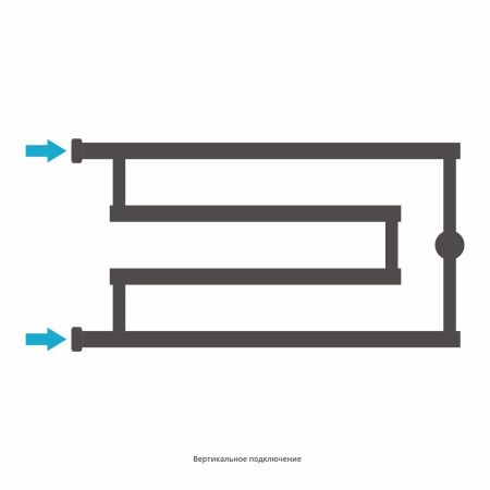 Полотенцесушитель водяной High-Tech model "G+" 320х650 (Матовая шампань)