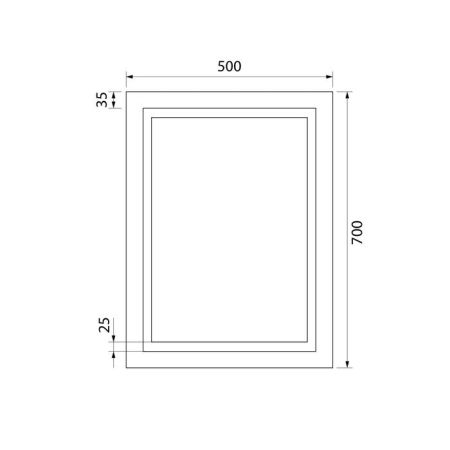 Зеркало с подсветкой, 50 см, IDDIS Zodiac (ZOD5000i98), артикул ZOD5000i98
