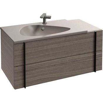 EB3031-E73 тумба под раковину NOUVELLE VAGUE подвесная с выступом, 2 ящика (фактурный дуб)