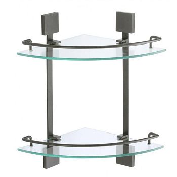 Полка угловая стеклянная Savol S-065322Q, графит