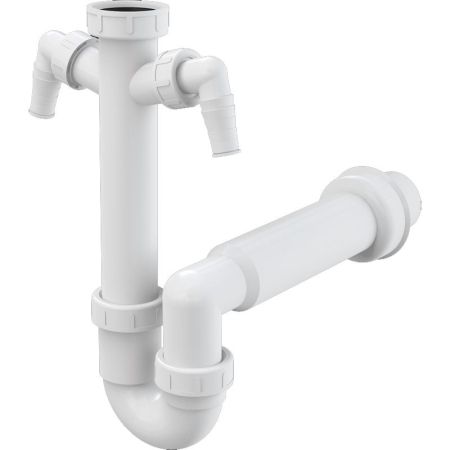 Сифон для кухонной мойки Alcaplast A82-DN50 Белый, артикул A82-DN50