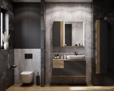 Зеркало АКВАТОН ТЕРРА 1A247002TEDY0 (85*70) (полка, дуб кантри), шт, артикул 1A247002TEDY0