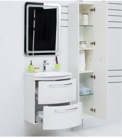 Шкаф-пенал De Aqua Тока 1S 30 R белый, артикул 00167335