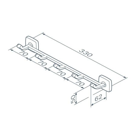 A9035922 Gem, Набор крючков для полотенец, черный