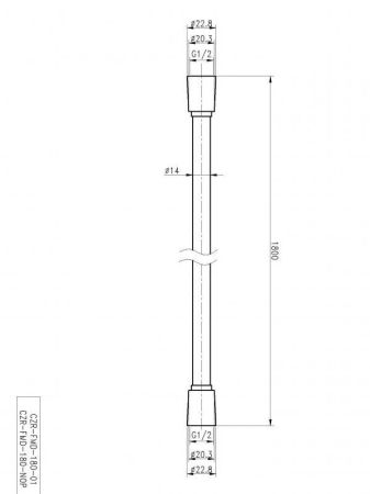 Душевой шланг гибкий  CEZARES CZR-FMD, артикул CZR-FMD-180-01