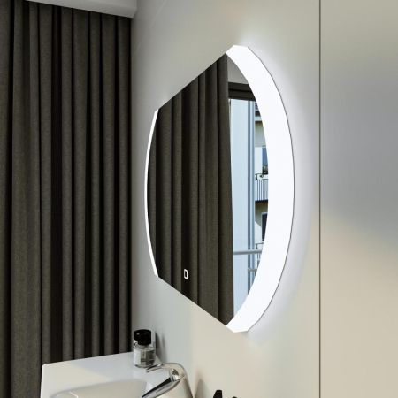 Зеркало Бриклаер Вега/Мальта 100 овал сенсор на зеркале, артикул 4627125415609