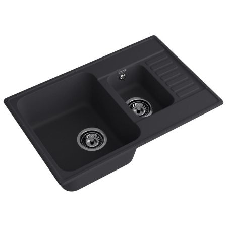 Кухонная мойка GranFest QUARZ 21К, черный, артикул 21К черный
