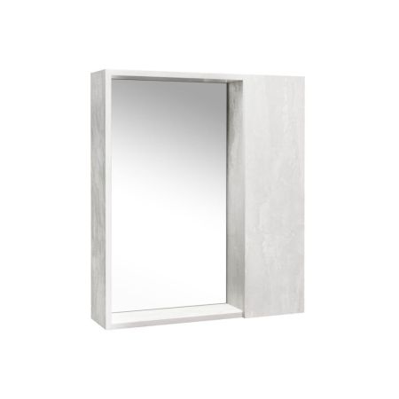 Зеркальный шкаф VIANT "Берлин" 60 правый/левый без света цемент 136х600х700 (VBER60C-ZSH), артикул VBER60C-ZSH