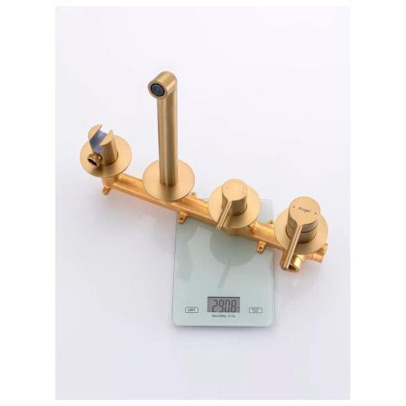 Смеситель для ванны встраиваемый Raglo R20.32.03, золотой сатин, артикул R20.32.03