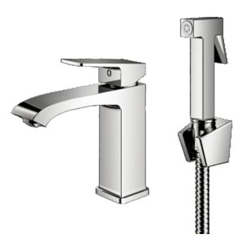 Смеситель для раковины с гигиеническим душем Prohanss P60.12, хром