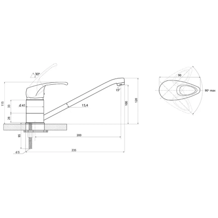 Смеситель для кухни Славен СЛ-ОД-Р21, хром