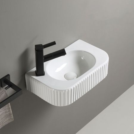 Раковина керамическая Vincea VBS-503, 450*270*115, подвесная, цвет белый, артикул VBS-503