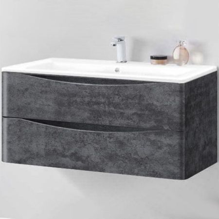 Тумба под раковину Vincea Roberta VMC-1R100MS подвесная Stone, артикул VMC-1R100MS