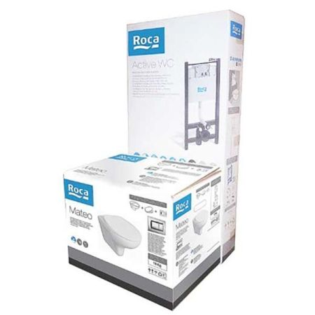 ПЭК  ROCA MATEO 893100010 (инсталл. + унитаз подвесной + сид. SoftClose + клавиша), шт, артикул 893100010