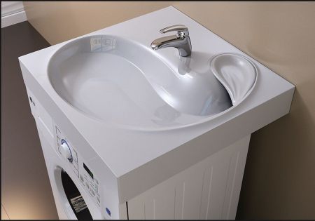 Раковина над стиральной машиной Бьянка 60*60 с кронштейнами