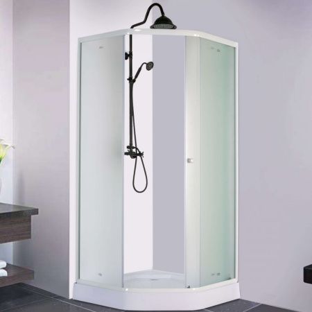 Душевой уголок Parly ZEP91F 90х195 профиль Белый стекло матовое