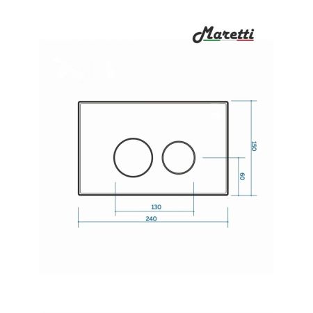 Клавиша смыва Maretti Elena AC12EA-560, черный, артикул AC12EA-560