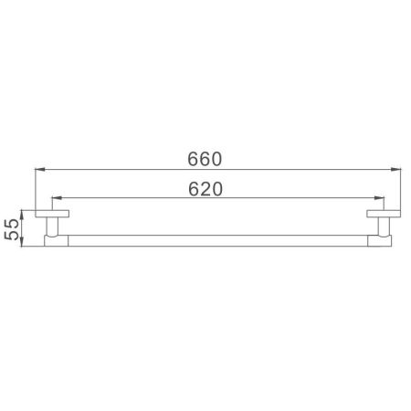 Полотенцедержатель Haiba HB1701-1, хром