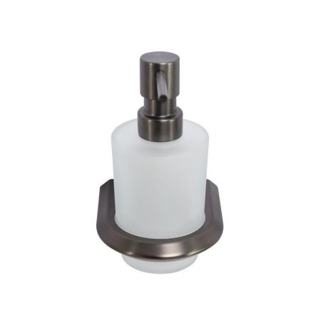 LINER-SOIS-V-01 Диспенсер для мыла подвесной, стекло, исполнение хром, артикул LINER-SOIS-V-01