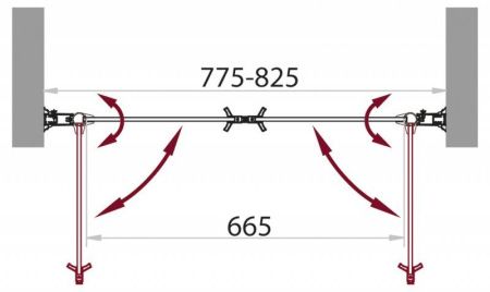 Душевая дверь BelBagno SELA-B-2-105-C-Cr