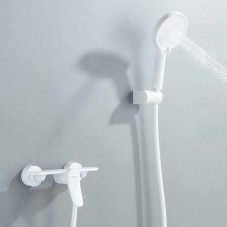 Смеситель для душа Shevanik S4716C, белый