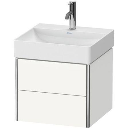 Duravit XSquare Тумба подвесная под раковину # 235350, 2 ящика, 397x484x460мм, цвет White High Gloss, артикул XS416002222